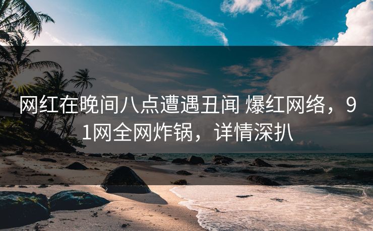 网红在晚间八点遭遇丑闻 爆红网络，91网全网炸锅，详情深扒